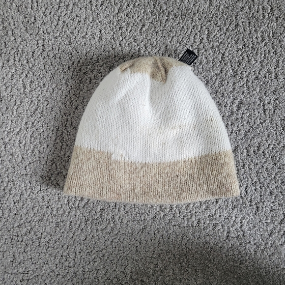 Vintage Oatmeal Wool Blend Winter Beanie OS - Picture 4 of 6